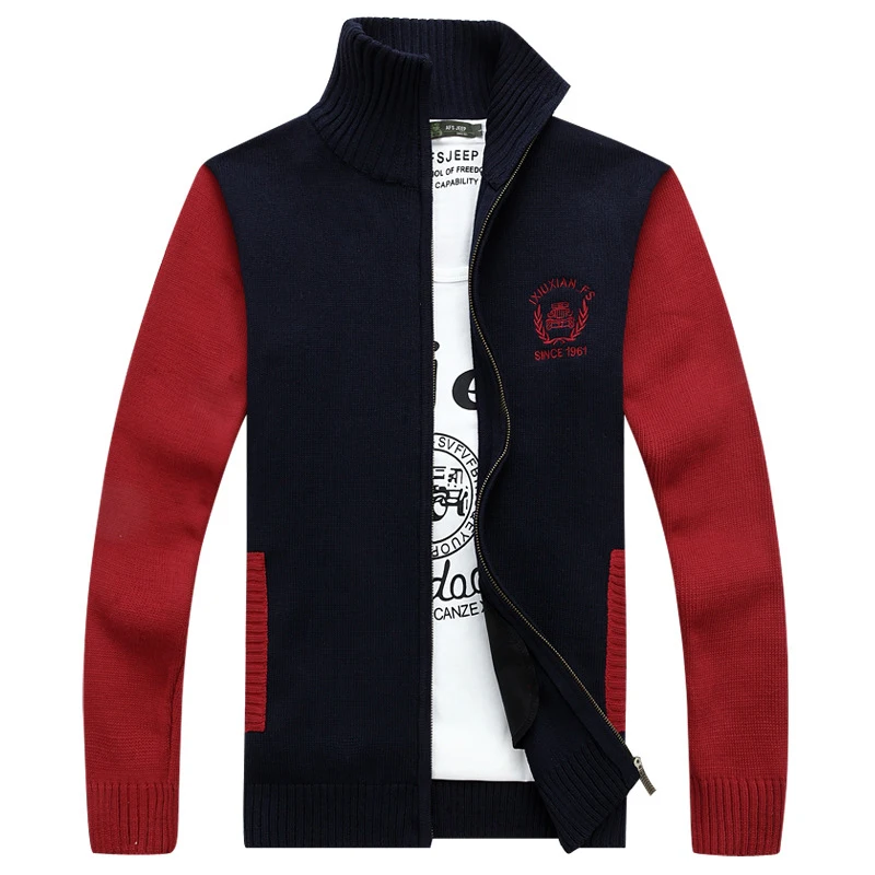 Мужской свитер с воротником стойкой Jeep черный осень 2019|fashion men sweater|men fashion sweatermen