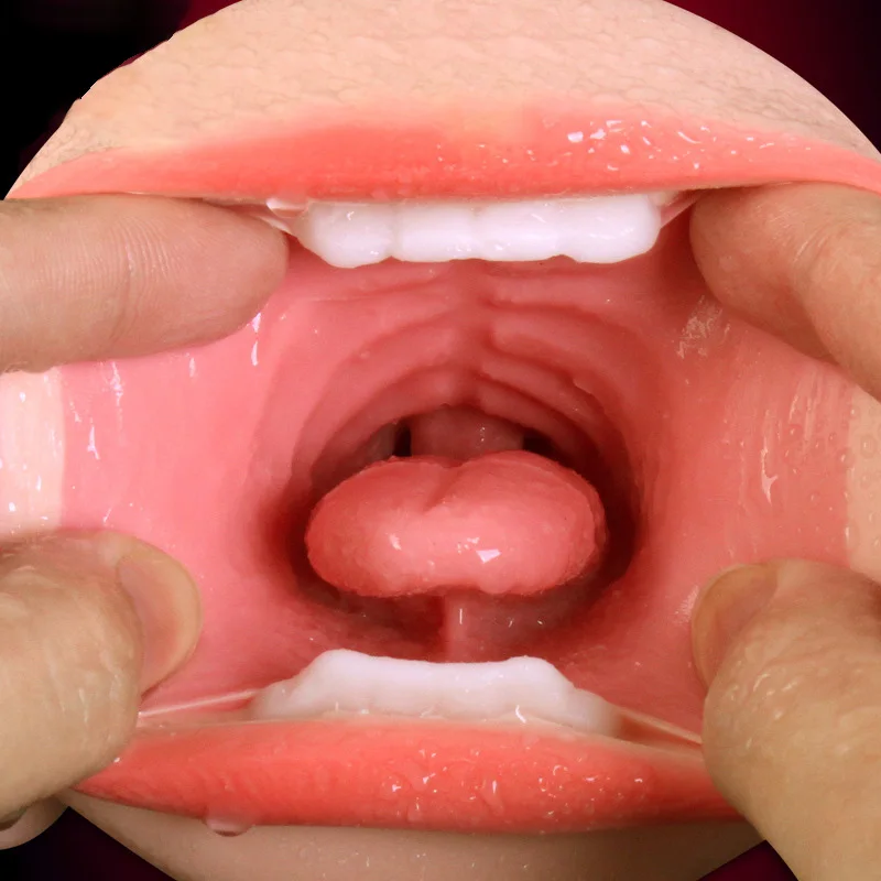 Реалистичная Вагина оральный мастурбатор чашка 3D глубокое горло с зубами языка