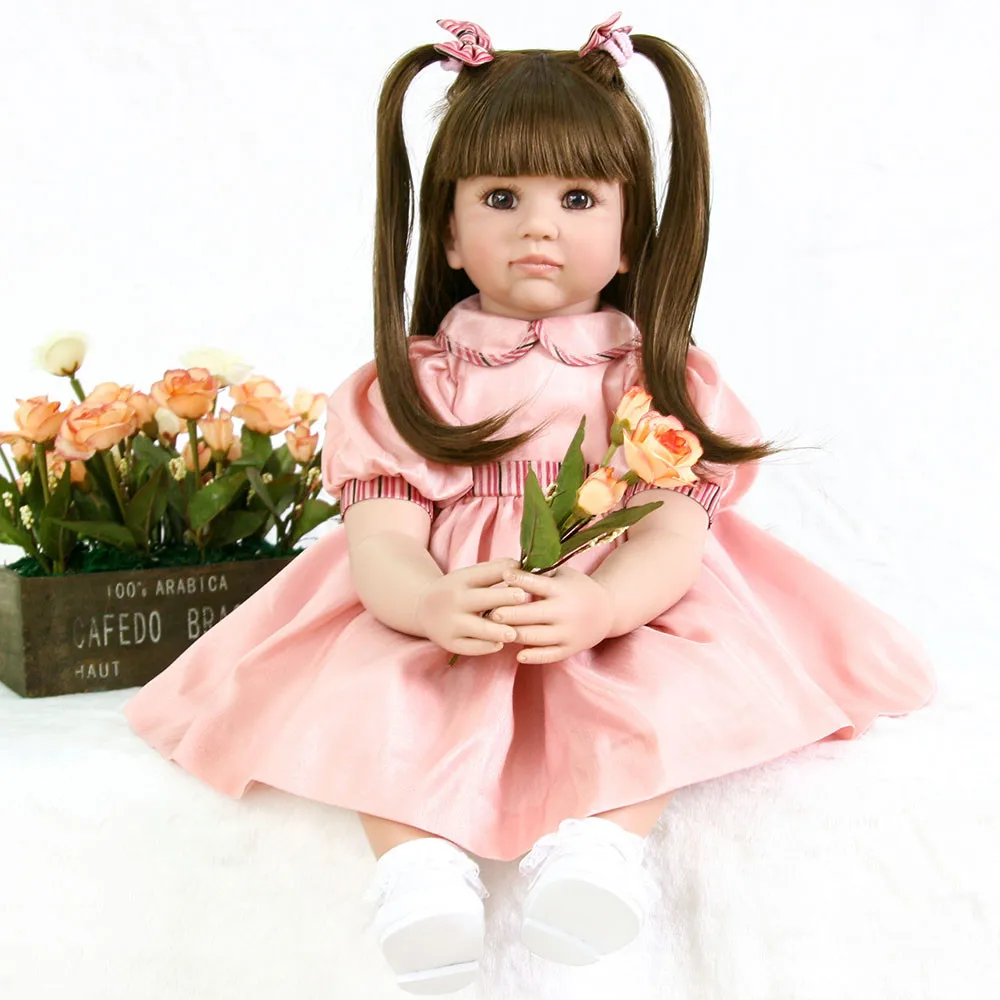 

Boutique Princess toddler doll baby reborn alive 24” 60cm Classic Model silicone vinyl reborn baby doll toy gifts