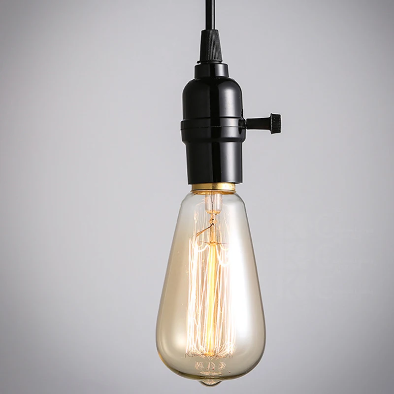 Modern Pendant Lights Loft Vintage Lamp Industrial Home Lighting E27 220V For Decor Lampshade Edison Bulb Lustre Luminaire Avize | Освещение