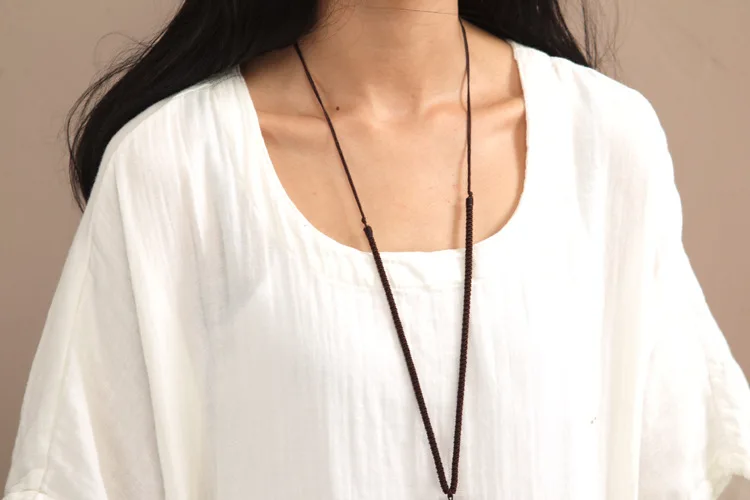 SCUWLINEN 2020 Spring Summer Dress Vintage Long Plus Size Batwing Sleeve Cotton Female Solid Casual Loose Robe W07 | Женская одежда