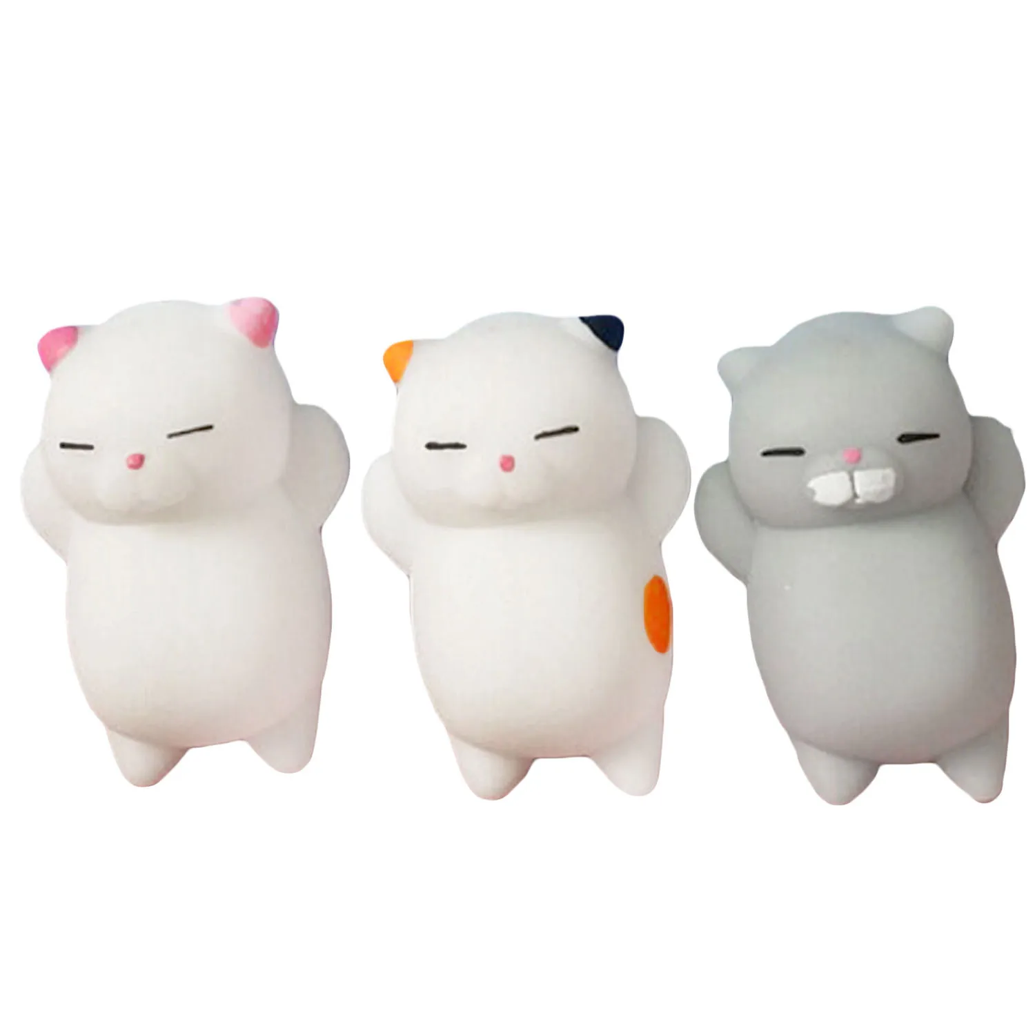 Besegad 3 шт. милый Kawaii TPR Mochi мягкий при нажатии мультфильм кошка игрушка для детей и