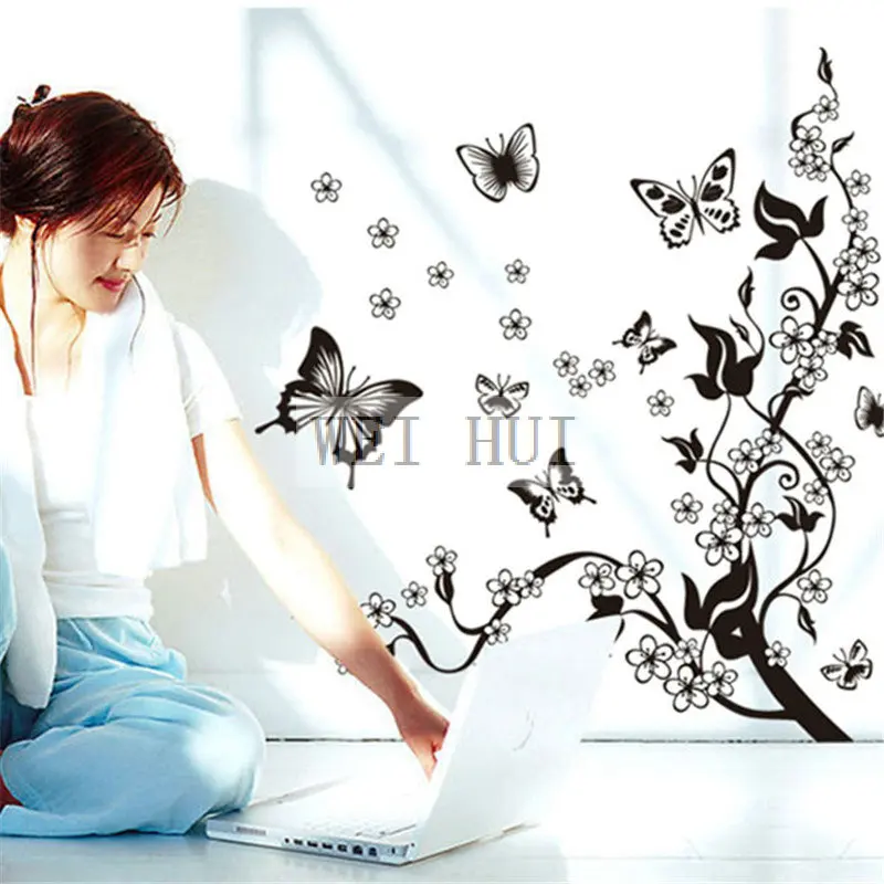 Танцы бабочка цветок bloom виниловые панно Книги по искусству стены Стикеры