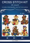 Вышивка крестом KT2021, китайская семья медведей, 14CT, Аналогичная DMC, наборы для вышивки, счетный крест