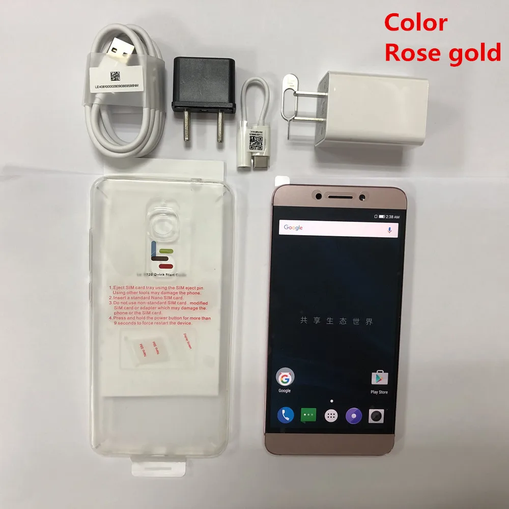 5," Letv LeEco Le 2X520 Мобильный телефон Snapdragon 652 Восьмиядерный мобильный телефон 3 Гб 64 Гб 1920x1080 16 Мп Android отпечаток пальца
