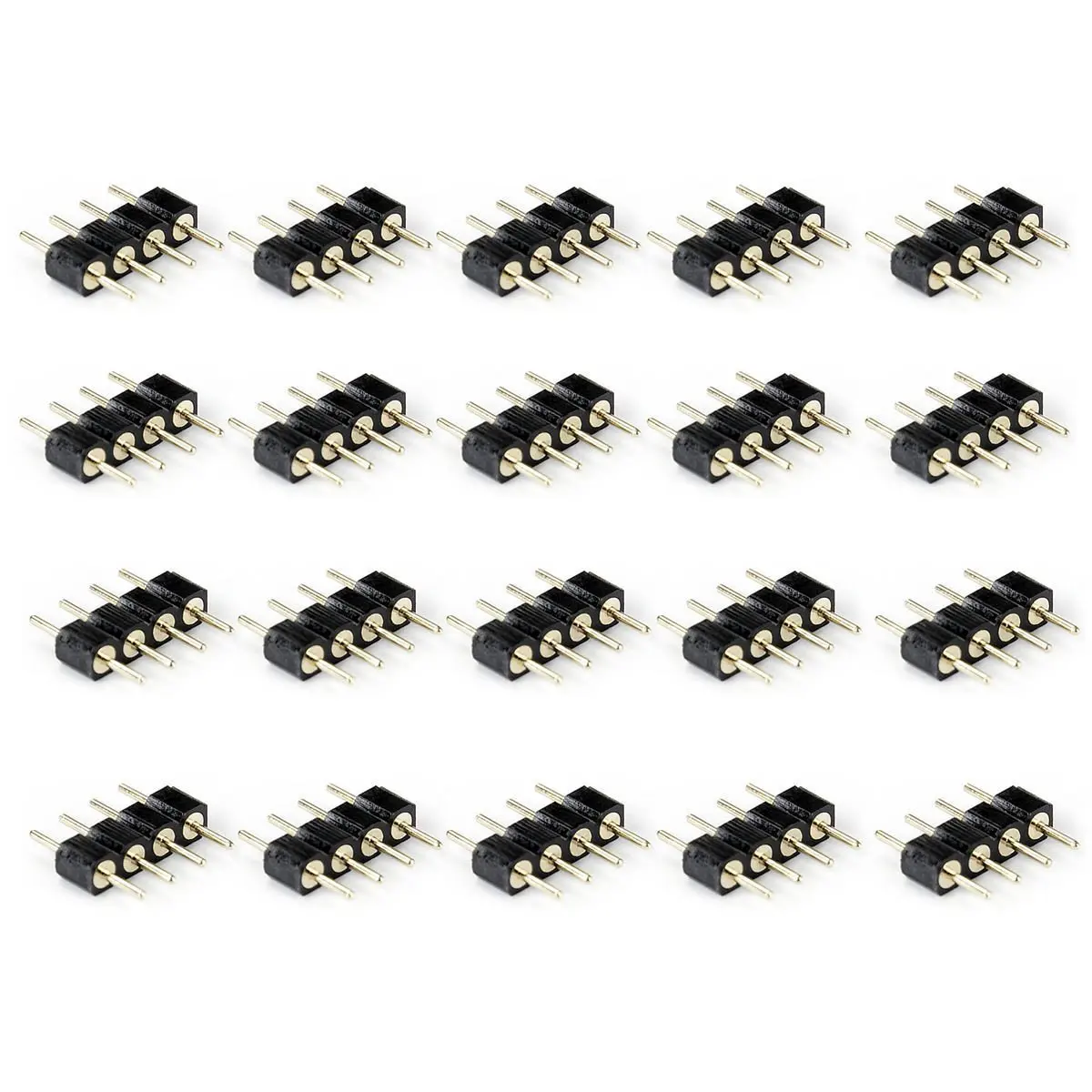 EzUsin 40pcs 4 Pin Male to RGB 5050 3528 LED Strip Lights Connectors | Обустройство дома