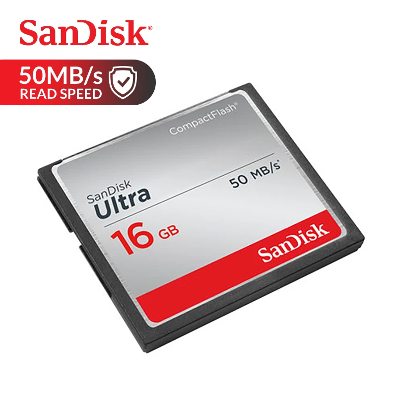 Двойной Флеш-накопитель SanDisk Ultra карты памяти CompactFlash 16GB CF 333X 50 МБ/с. читать