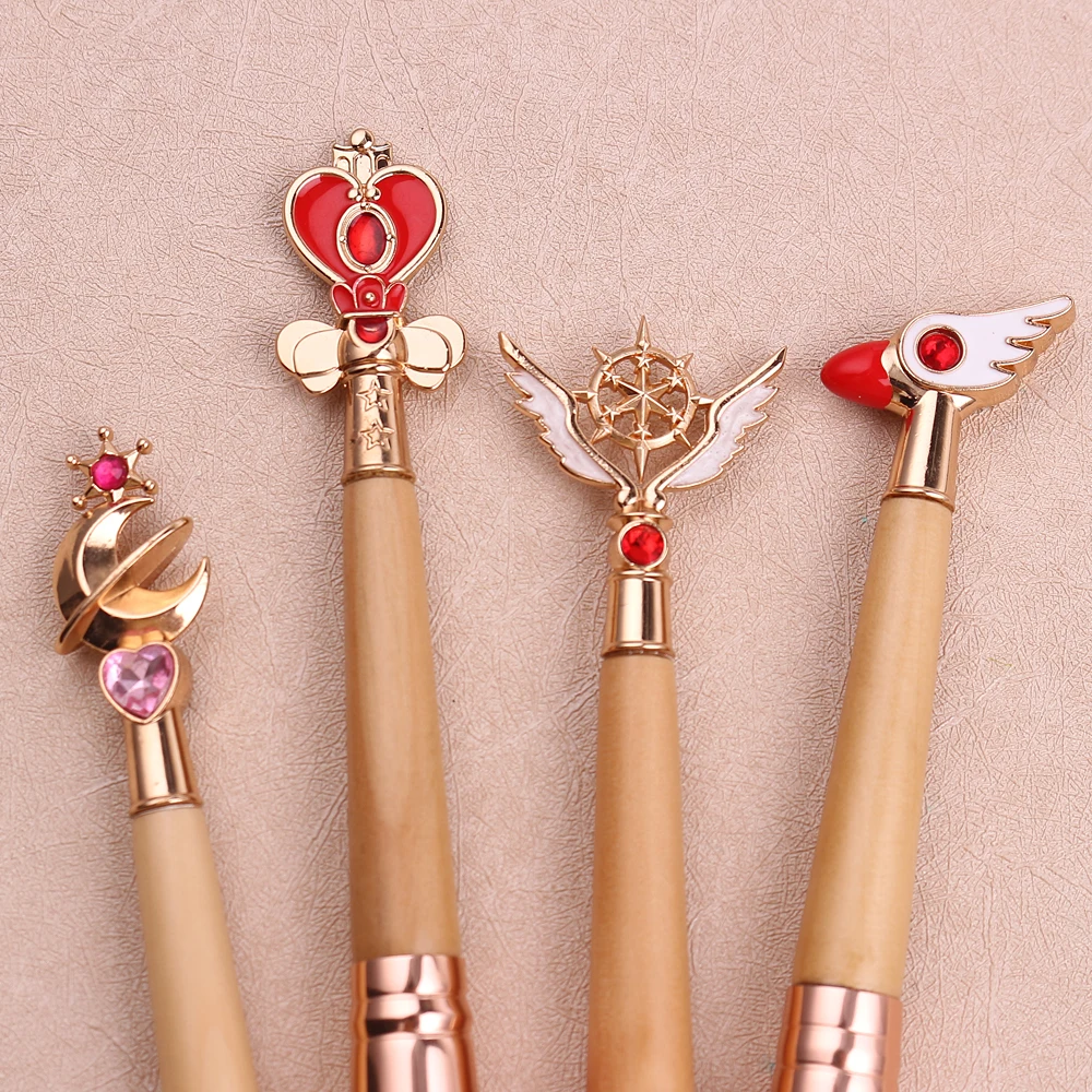 Beauty Cardcaptor Sakura дизайнерский светильник, Мягкие кисти с деревянными ручками, пудра, румяна, основа, кисть для лица, макияж, подарок для поклонников