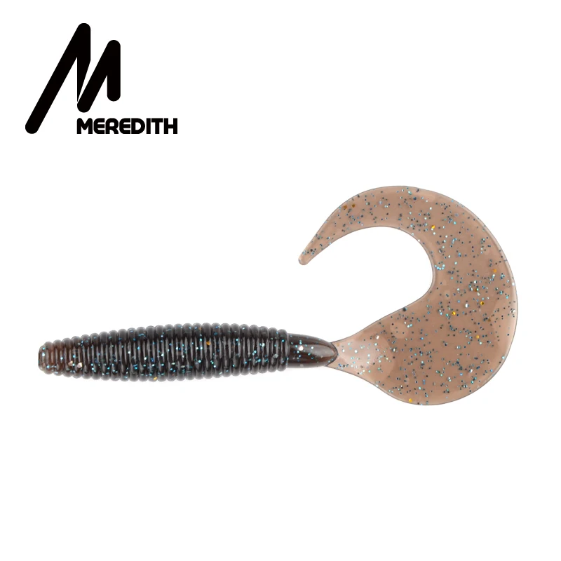 От магазина Meredith 9 см/4 4 г щипцы приманка Tail Grub искусственные рыболовные мягкие