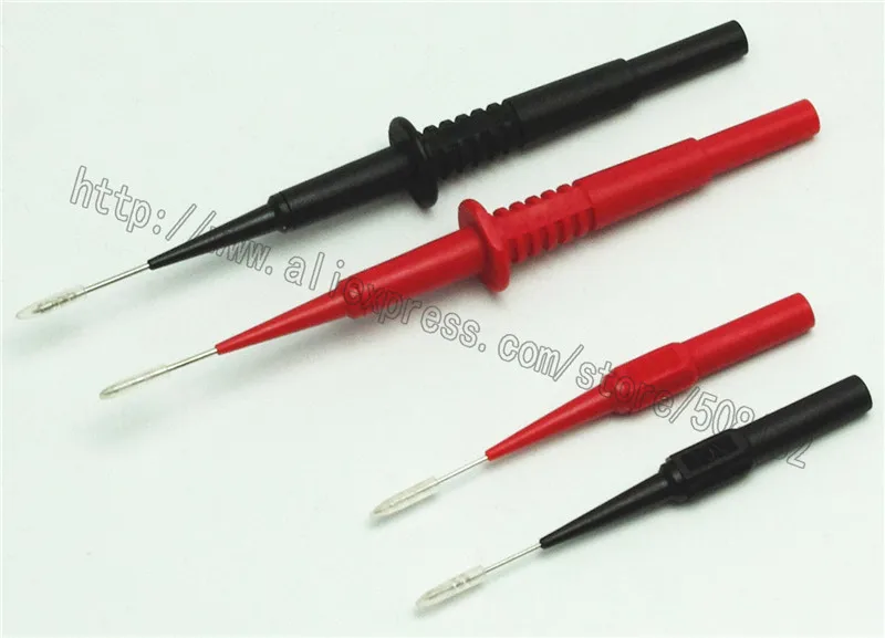 Силиконовые изоляционные тестовые щупы 4 мм с банановым штекером + для пирсинга 30