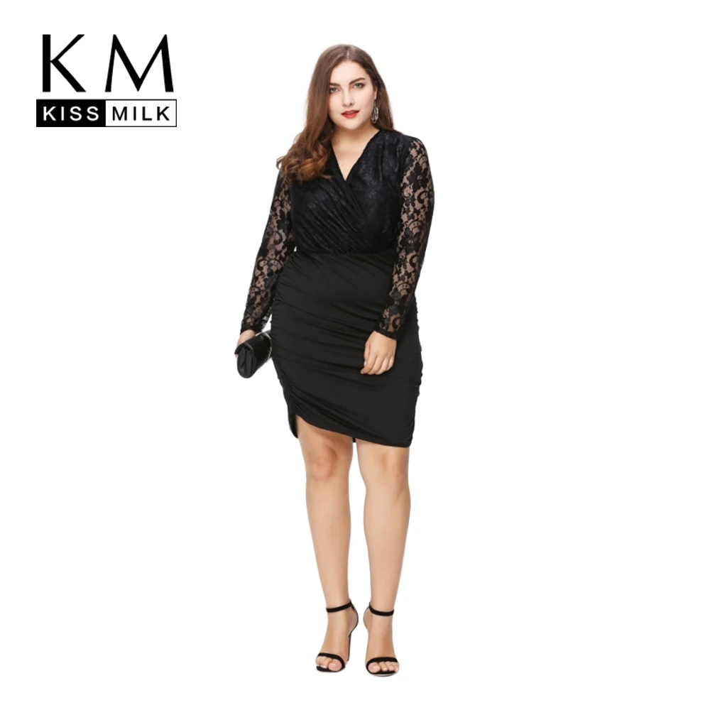 Женское кружевное платье Kissmilk облегающее большого размера 3XL 4XL 5XL 6XL|dress bodycon|bodycon