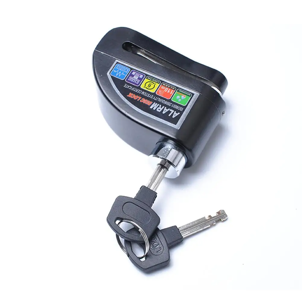 Черный Противоугонный замок для мотоцикла скутера велосипеда алюминиевого