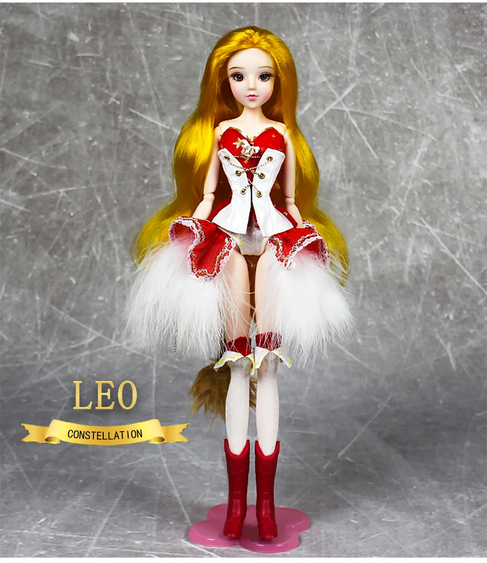Мм девушка 1/6 BJD кукла Созвездие серии 30 см шарнирная кукла тело имя Leo желтые волосы