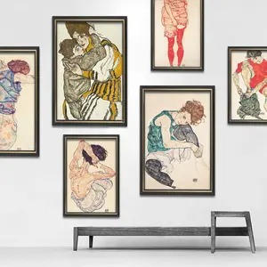 Масляная картина для логов, декор для стен, Картина на холсте, Художественная печать, печать на холсте, настенная живопись Egon Schiele, выбор нескольких стилей