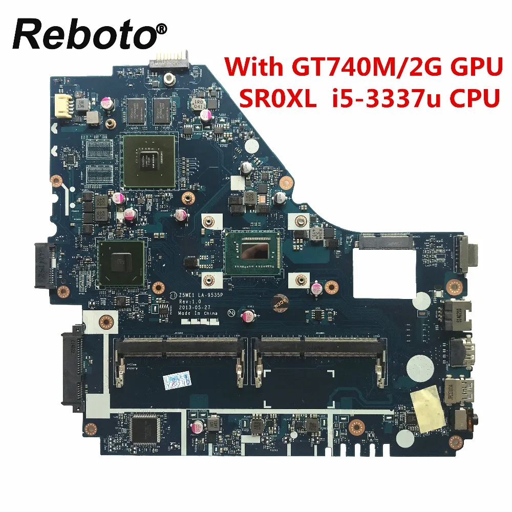 Материнская плата для ноутбука Acer Aspire E1-570 E1-570G с процессором SR0XL i5-3337u GT740/2G GPU Z5EE1