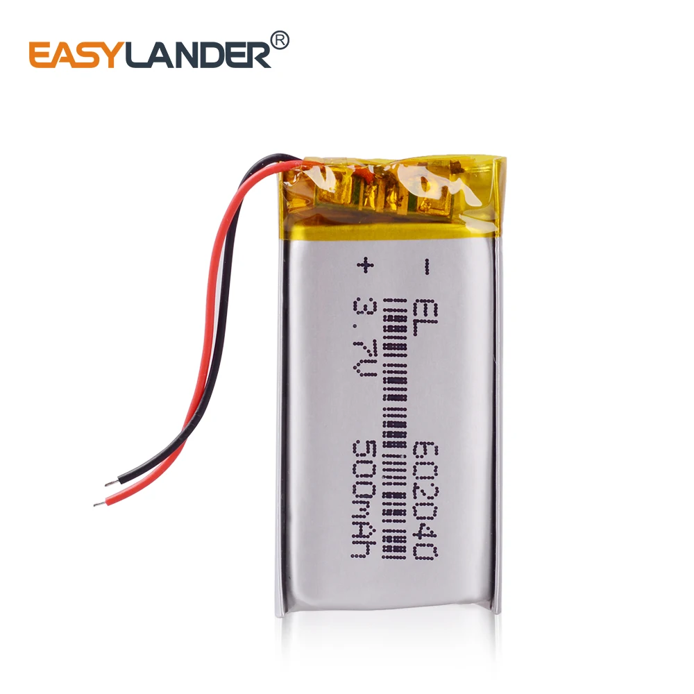 3 7 V 500mAh 602040 литий полимерный ионный аккумулятор для DIY Mp3 GPS PSP видео ручка камера