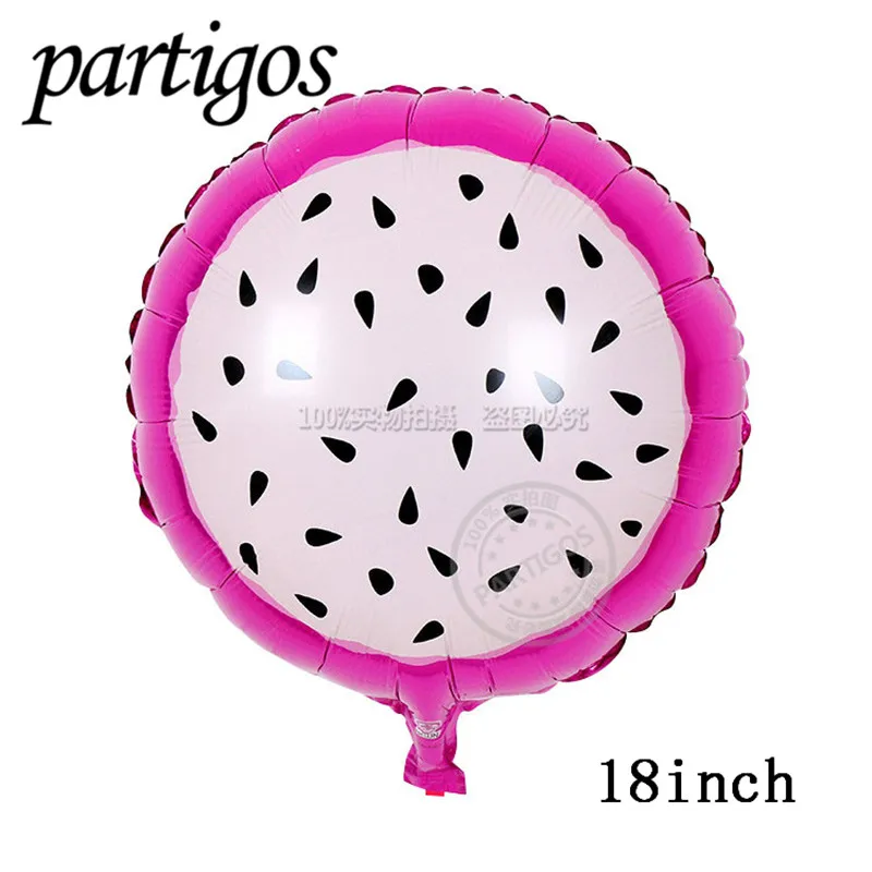 18inch Pitaya 1 шт фрукты овощи шары Для летних вечеринок Декор клубника ананас арбуз мяч гелий Гавайи партия Декор тропические фрукты - Цвет: 18inch Pitaya