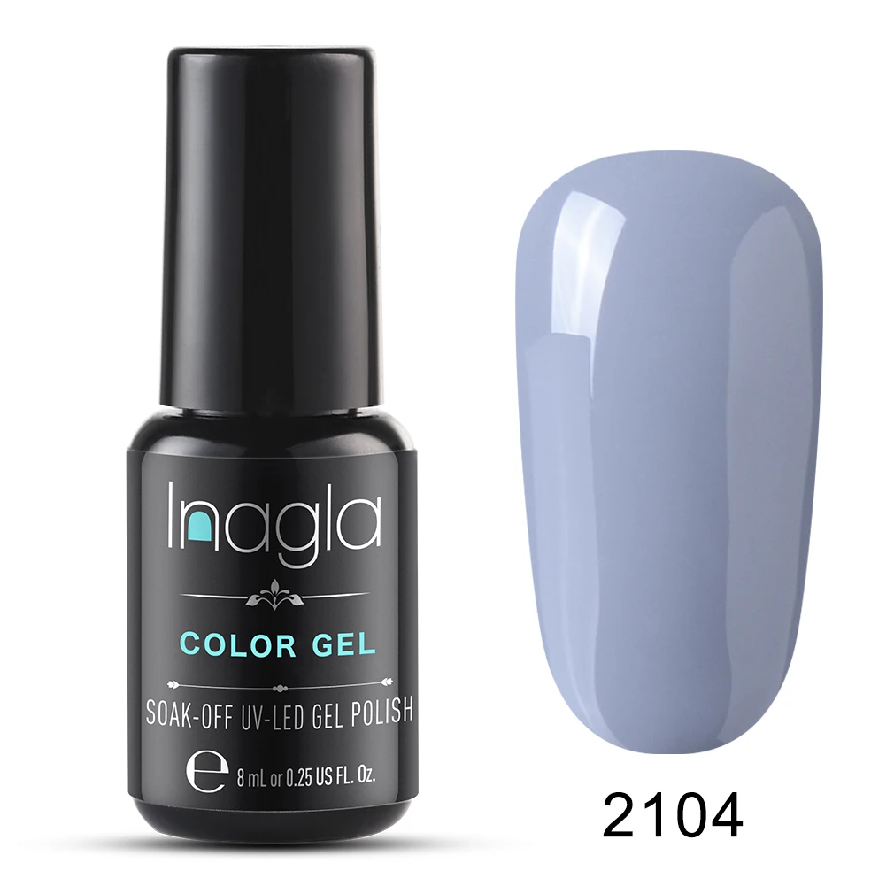 Inagla Grey Gel Polish Set UV Vernis Semi Permanent Primer Top Coat 8ML Varnish Nail Art Manicure Lak PolishesNails | Красота и