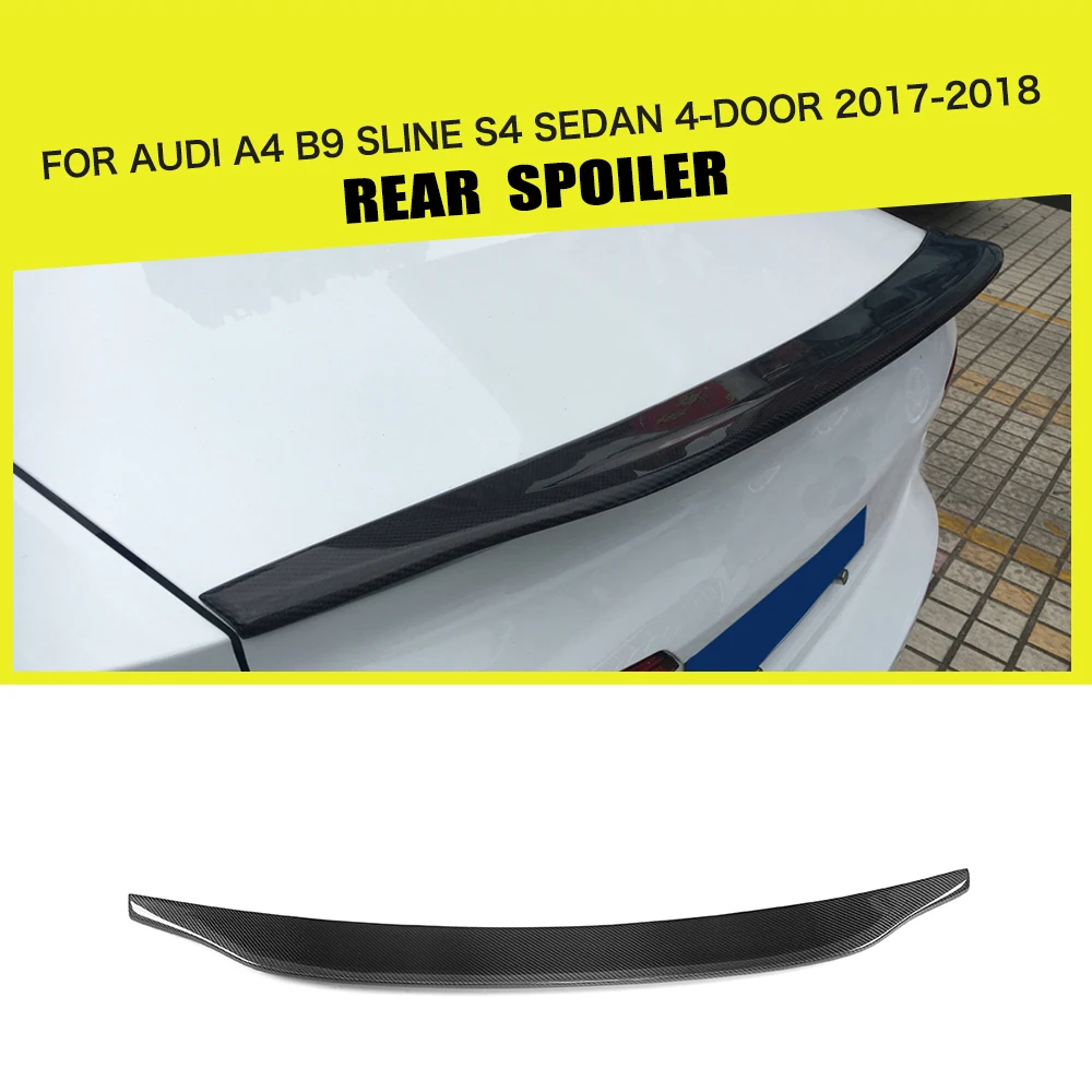 

Carbon Fiber / FRP Rear Trunk Spoiler Lip Window Wing for Audi A4 B8 B9 Sedan A4 B9 Sline 4-Door 2009 - 2018