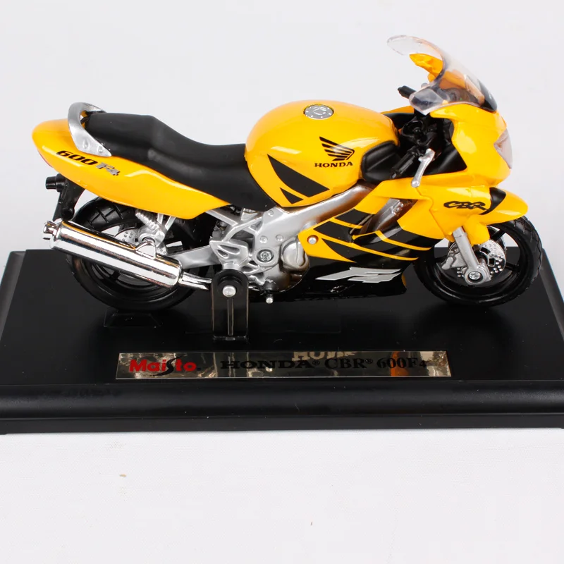 Игрушка для мотоцикла Maisto 1:18 Honda CBR 600 F4 желтая модель сбора автомобилей литья под