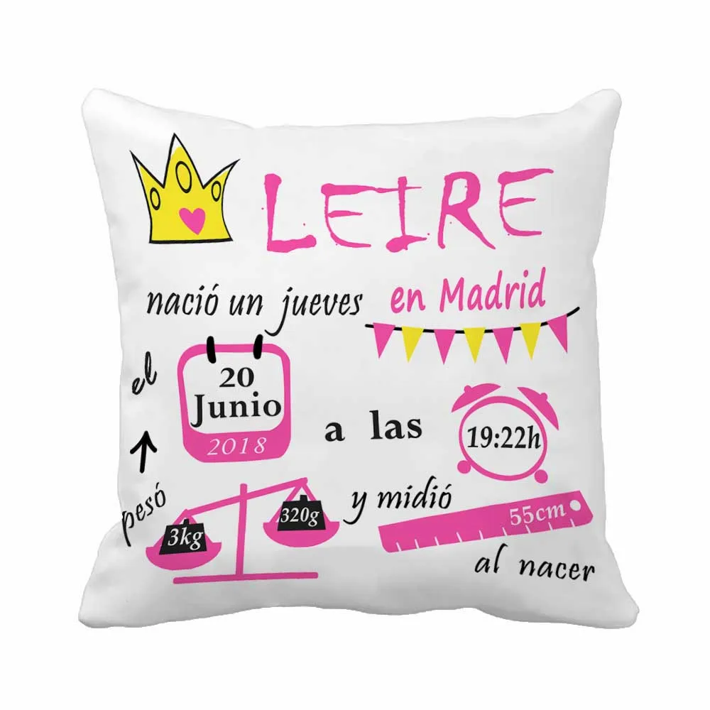 Чехол наволочка для девочек на день рождения с изображением короны|cushion cover|cushion