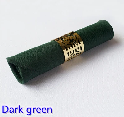 Темно зеленые салфетки простые полиэфирные для свадебного отеля и украшение