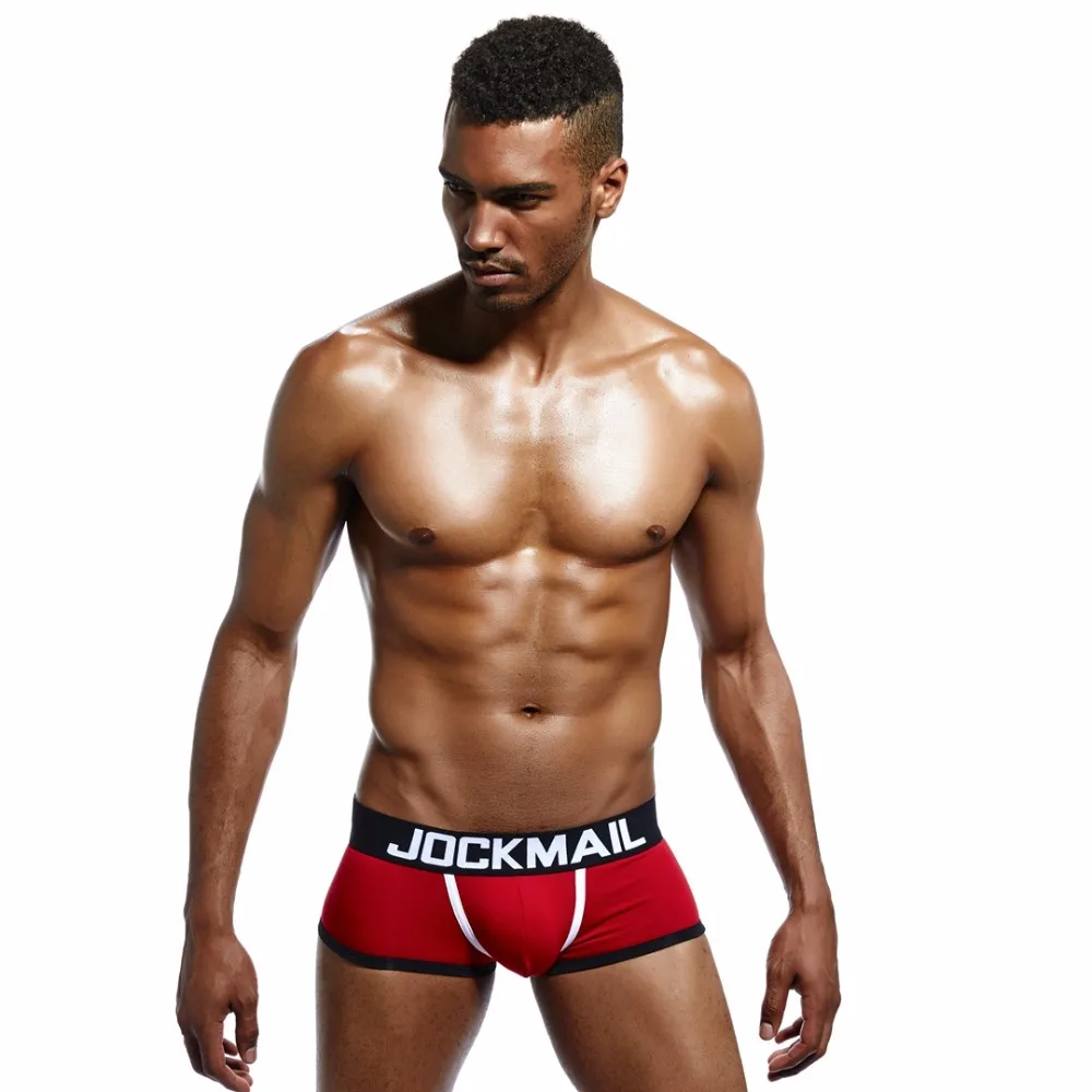 Бренд JOCKMAIL, мужское нижнее белье, боксеры, шорты, открытая спина, ягодицы, хлопок, сексуальное, открытая спина, гей, мужское нижнее белье, JockStrap cuecas, Гей Трусы