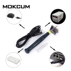 5 в 8 Вт паяльник Мини Портативный USB Электрический паяльник ручка наконечник сенсорный переключатель 2A USB Электрический Утюг жало для паяльника