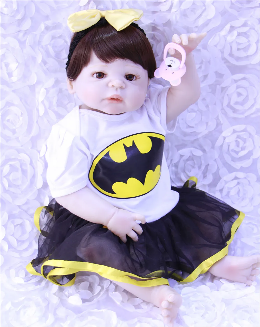 

22inch Reborn baby Dolls 55CM Full Silicone Baby Alive Toys For Children dollmai Princess Girl Boneca Brinquedos toy for child