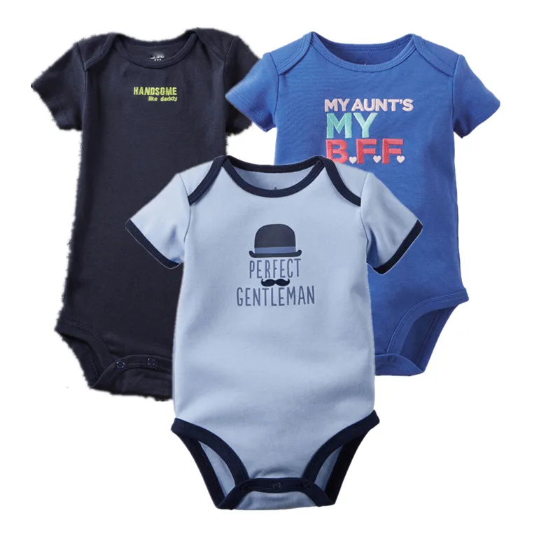 

3 piecs/lot 2016 New Fashion Kids Boys Clothes Cartoon Fish Rompers Boy Girl's Wear Baby Romper Baby Clothing Freedrop Shipping