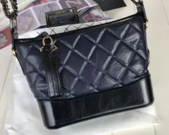 black with blue Брендовая дизайнерская Высококачественная женская сумка из натуральной кожи, Повседневная Дамская сумка на молнии с ромбовидной решеткой - Цвет: black with blue