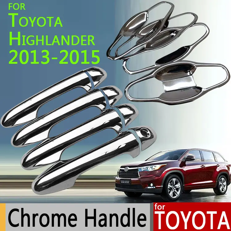 Для Toyota Highlander 2014 2015 2016 роскошные хромированные дверные ручки автомобильные чехлы