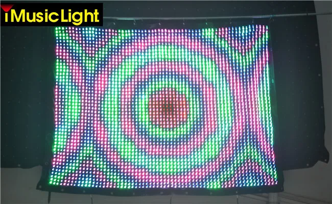 P3 LED Video Curtain High Definition 1mx1.5M Stage Background With PC/DMX controller for Weeding DJs Parties Pubs Shows | Лампы и