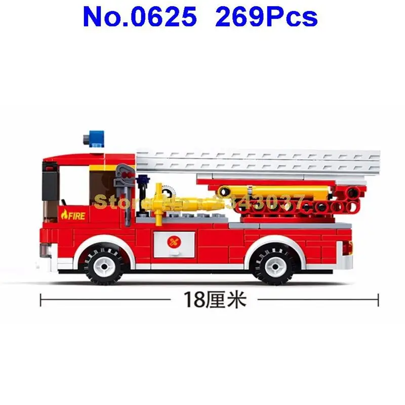 0625 269 шт. Детский конструктор пожарная лестница|building blocks|block blockfire rescue |