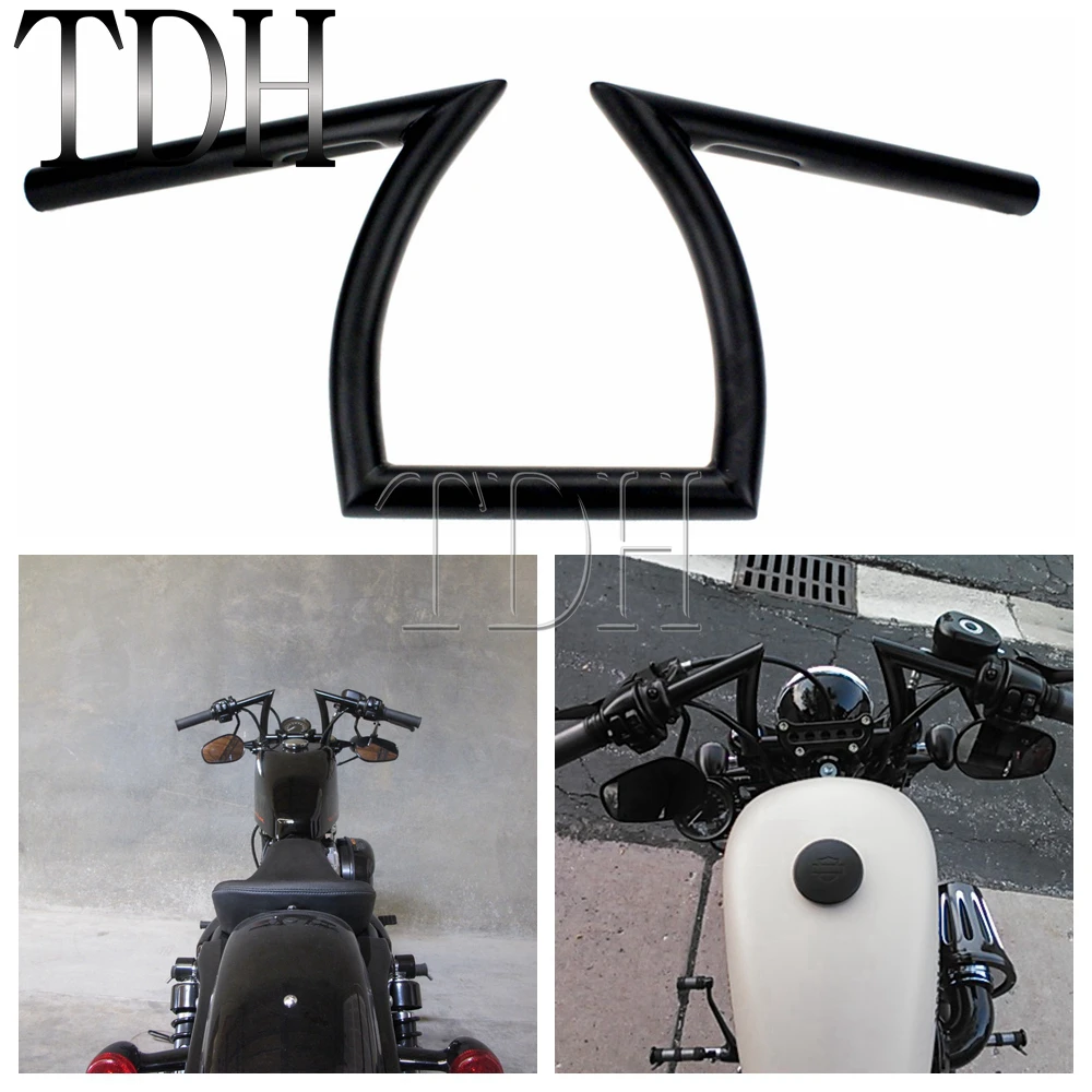 Черный Натяжной руль для мотоцикла 1 дюйм Z стержень рычаг Harley Honda Suzuki Yamaha Bobber Chopper