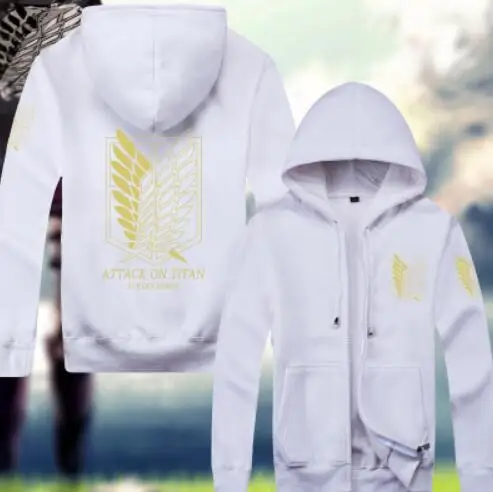 Атака Титанов Толстовка Shingeki no Kyojin 3xl зимнее пальто Косплей Eren куртка Levi для