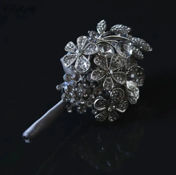 Серые стразы кристаллы Groom бутоньерка Ansteckblume винтажный Свадебный корсаж Madrinhas de