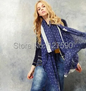 2014 New Fashion Women Small Anchor Scarf Accessories Scarves Hijab Voile Infinity Shawl 180*100cm |