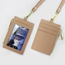 Monogrammed Initial Letters Saffiano Cow Leather Name Tag Men Card Holder Leather Lanyard ID Holder Ladies Retractable