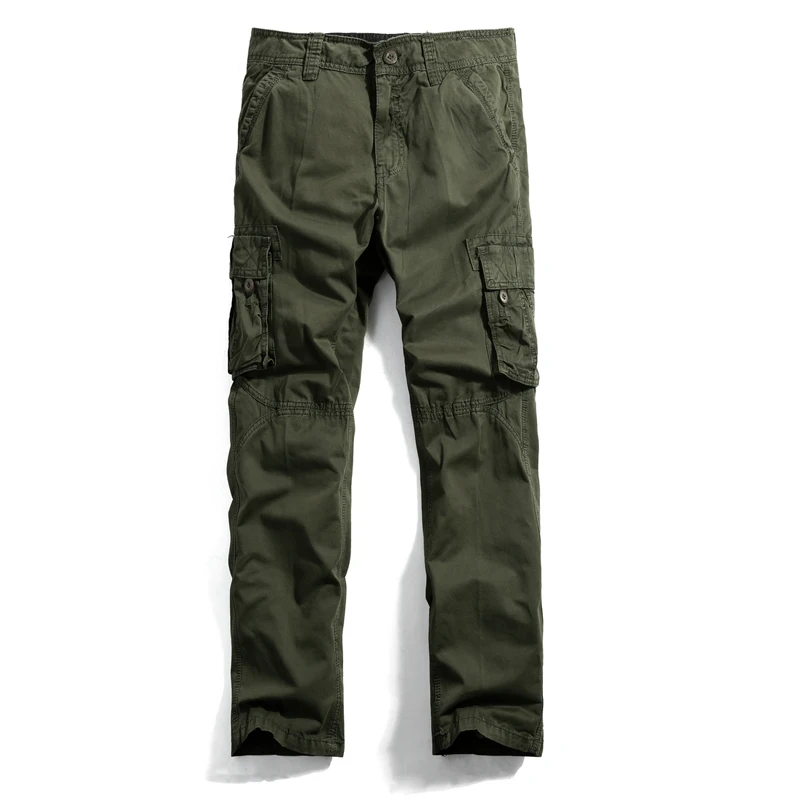

drop shipping military men cargo pants multi-pockets baggy washing casual trousers big size 29-40 JPCK03