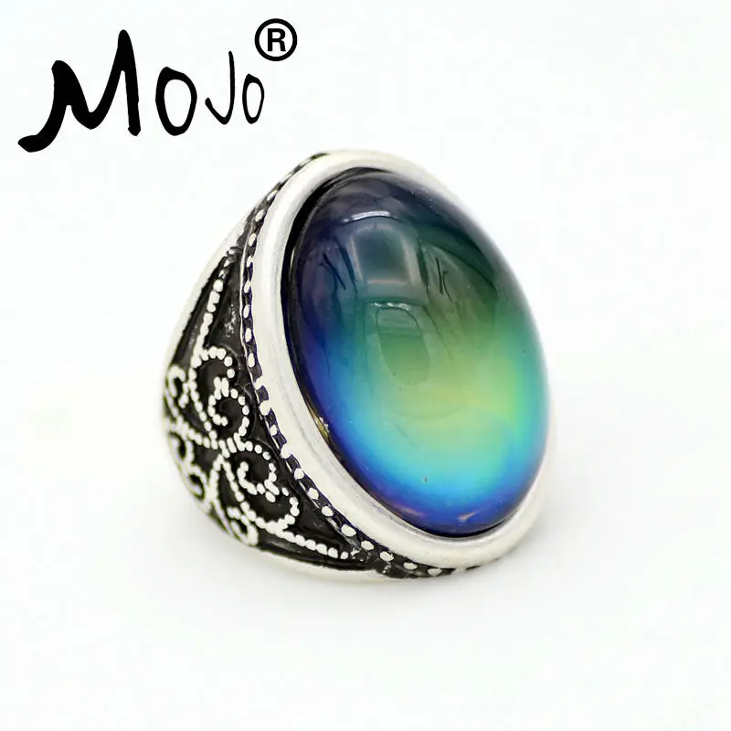 2 шт. винтажное богемное ретро кольцо с изменяющимся цветом настроения