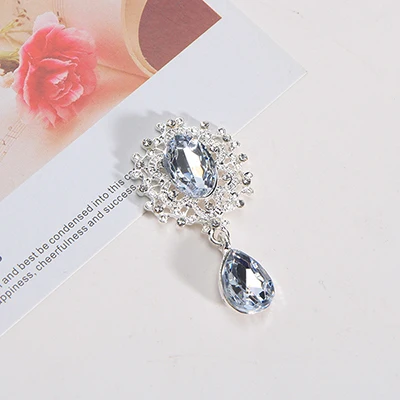 2pieces teardrop Пуговицы с жемчугом и стразами, пряжка с плоской задней частью, украшение для рукоделия, бант для волос, цветок, 2 шт./ - Цвет: 2pieces teardrop