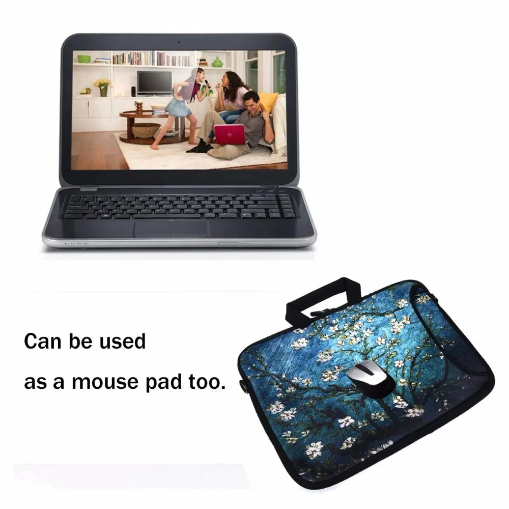 10 13 13 3 14 15 15 6 17 17 3 inch laptop notebook bag case messenger shoulder bag handbag for ipad macbook hp dell lenovo acer free global shipping