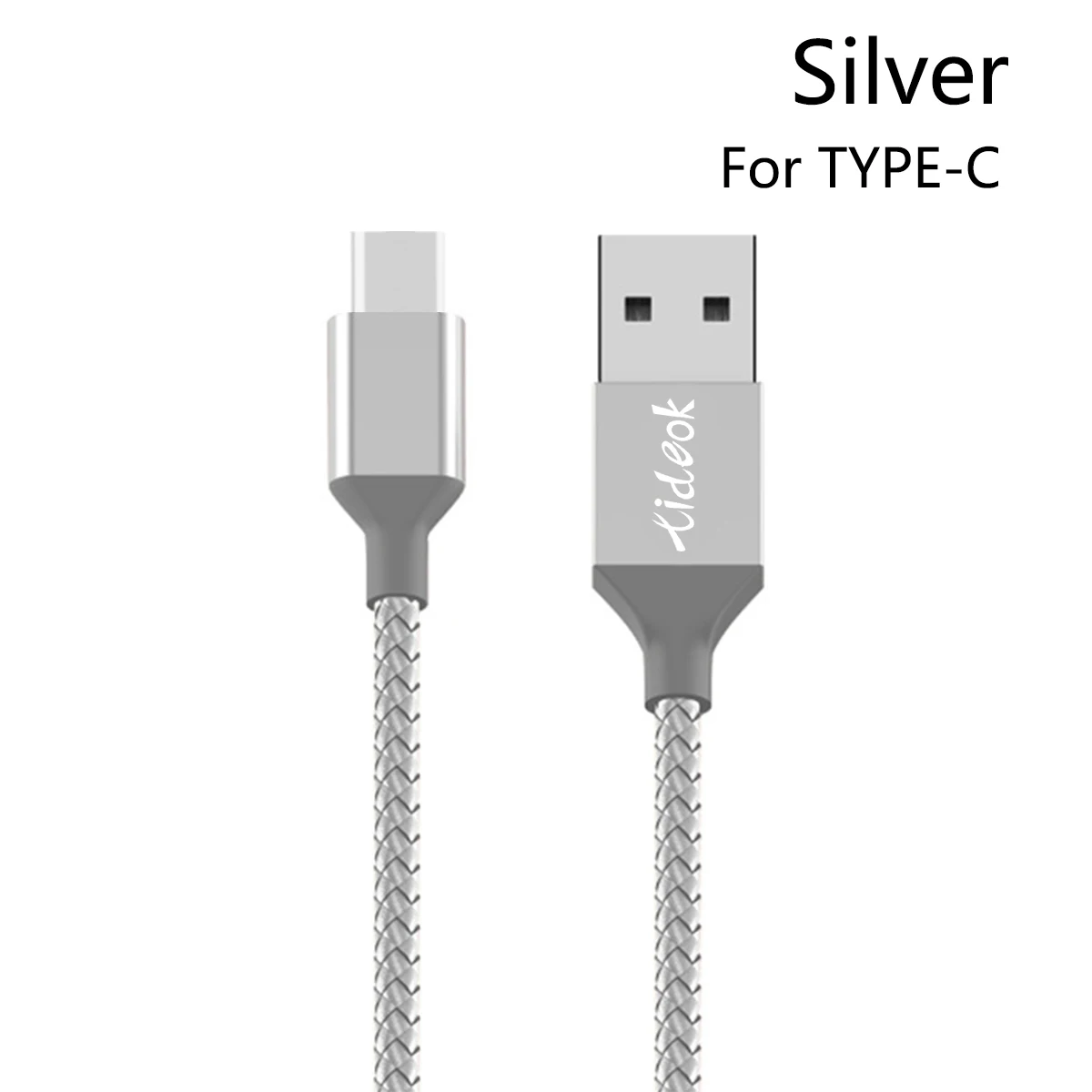 Кабель передачи данных для быстрой зарядки Профессиональный USB кабель type C зарядное устройство прочный нейлон сильный для Android мобильного телефона 1 м/2 м/3 м - Цвет: Silver