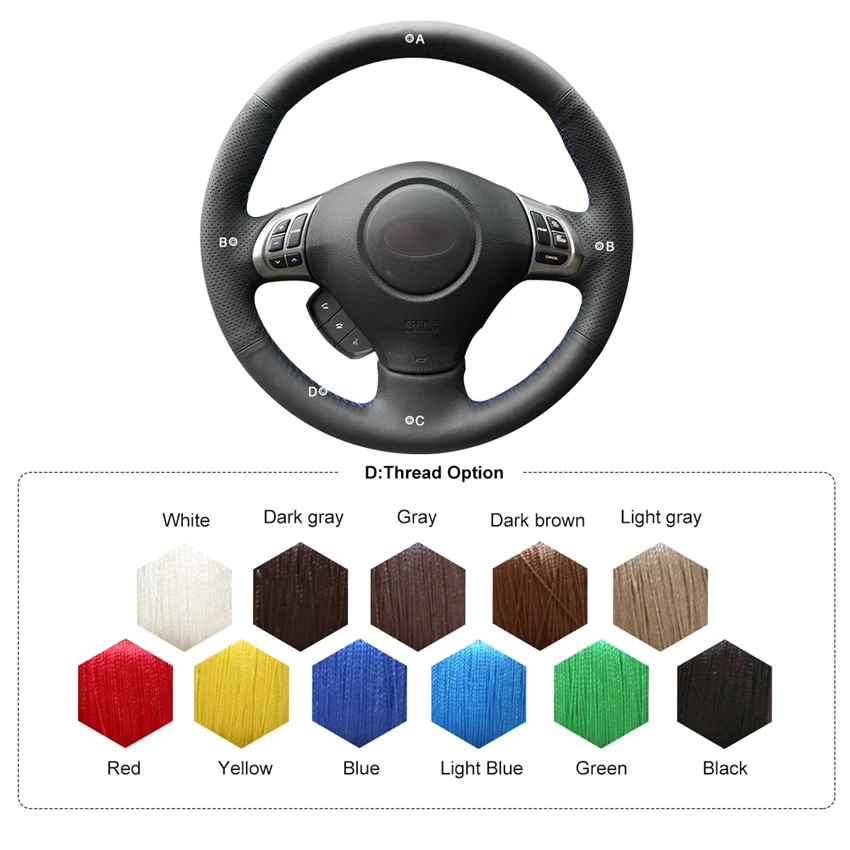 MEWANT черная накладка на руль из искусственной кожи для Subaru Forester 2008 2012 Impreza 2011 Legacy 2010