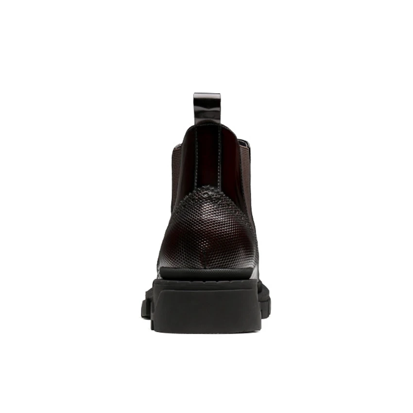 Винтажные мужские ботильоны Челси из лакированной кожи с высоким берцем