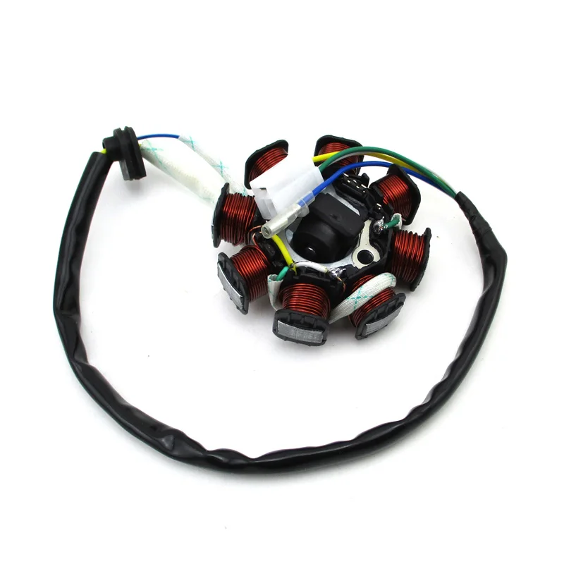 XLJOY 8 Катушек 4 провода DC магнитный статор ротор для китайского двигателя GY6 50cc