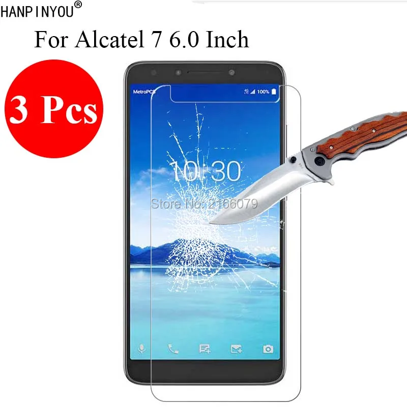 3 Pcs/Lot New 9H 2.5D Tempered Glass Screen Protector For Alcatel 7 6062W 6.0&quot Phone Protective Film + Clean Tools | Мобильные