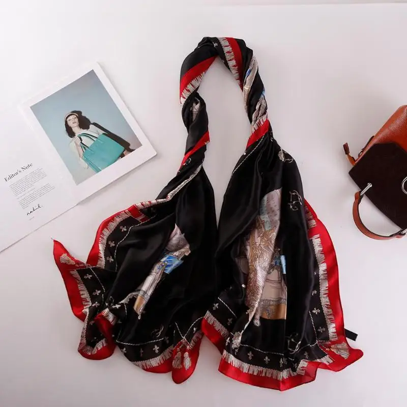 Autumn Fashion Women Warm Shawl Floral Print Rectangular Scarf Casual Decoration Accessories Gift Sweet | Аксессуары для одежды