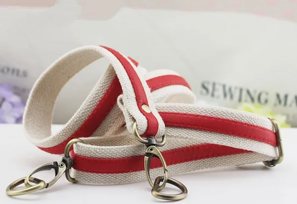 

7color 2.5cm/1'' Replacement Strap Cotton heavy weight webbing with PU Adjustable Crossbody Bag belt Shoulder free shipping